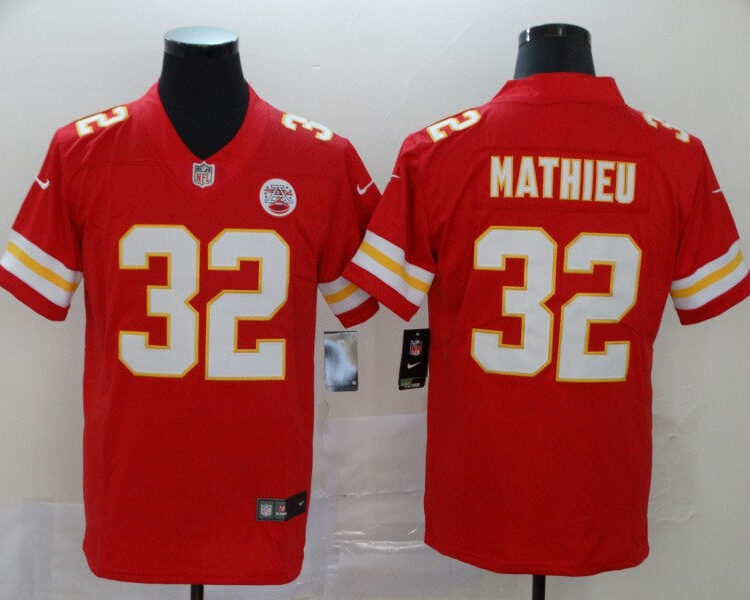 Men's Kansas City Chiefs #32 Tyrann Mathieu Nike Red Super Bowl LV Bound Game Jersey