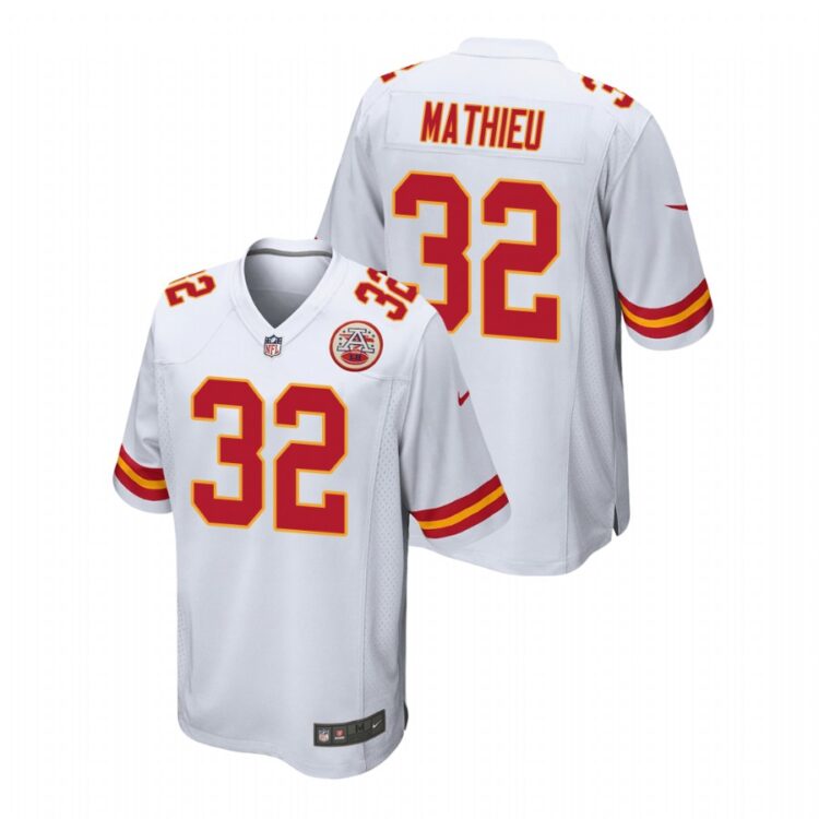 Men's Kansas City Chiefs #32 Tyrann Mathieu Nike White Game Player Football Jersey