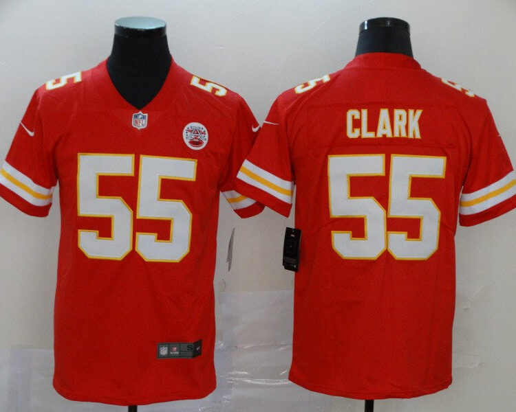 Men's Kansas City Chiefs #55 Frank Clark  Nike Red Game Football Jersey