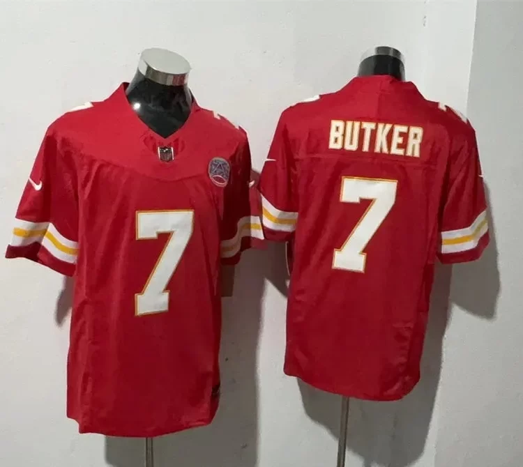 Men's Kansas City Chiefs #7 Harrison Butker Nike Red F.U.S.E. Vapor Limited Jersey