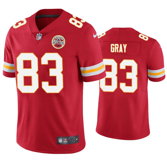Men's Kansas City Chiefs #83 Noah Gray Nike Red Vapor Untouchable Limited Jersey