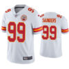 Men's Kansas City Chiefs #99 Khalen Saunders Nike White Vapor Untouchable Limited Jersey