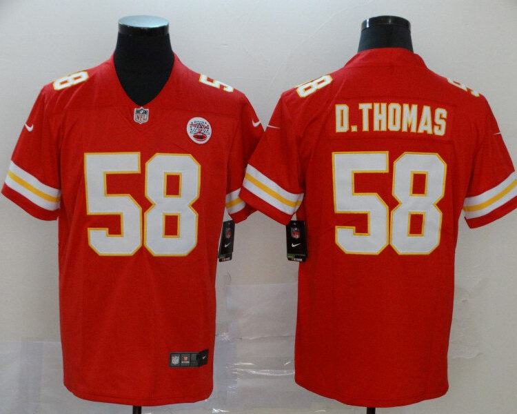 Men's Kansas City Chiefs Retired Player #58 Derrick Thomas Nike Red Game Player Football Jersey
