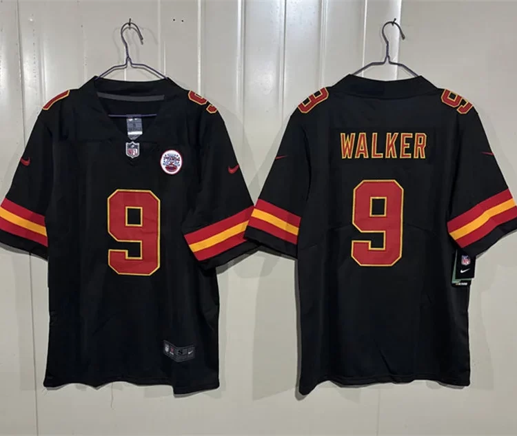 Men's Kansas City Chiefs #9 Kenneth Walker III Nike Black Game Fashion Jersey