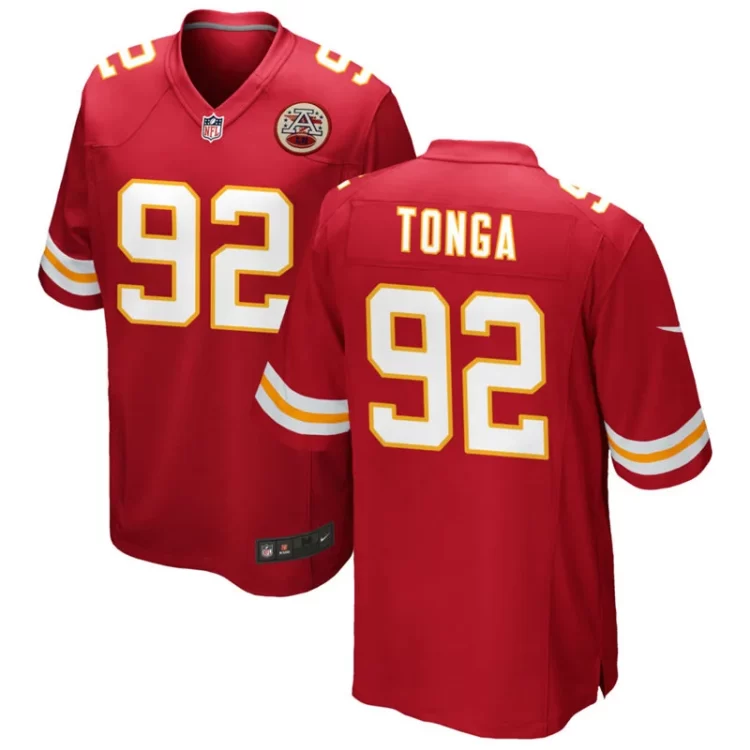 Men's Kansas City Chiefs #92 Khyiris Tonga Nike Red Vapor F.U.S.E. Limited Jersey