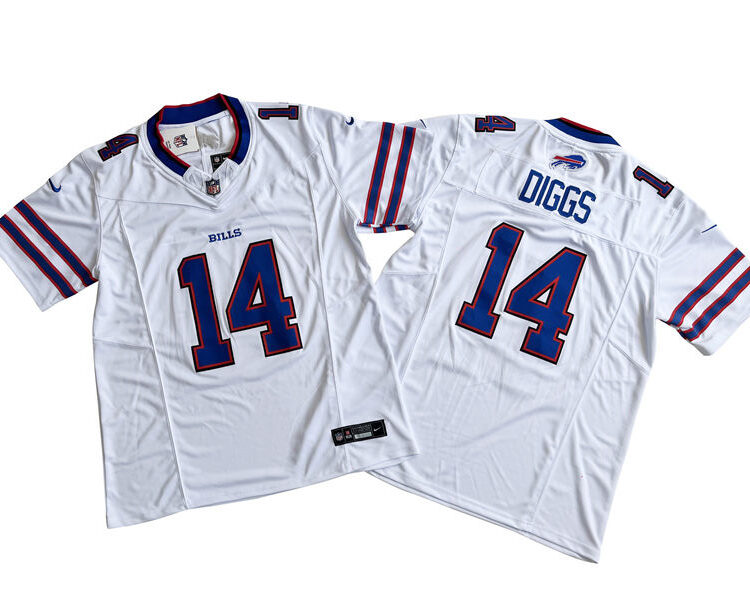 Mens Buffalo Bills #14 Stefon Diggs Nike White 2023 Vapor F.U.S.E. Limited Jersey