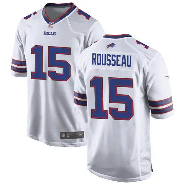Men's Buffalo Bills #15 Gregory Rousseau Nike White Vapor F.U.S.E. Limited Jersey