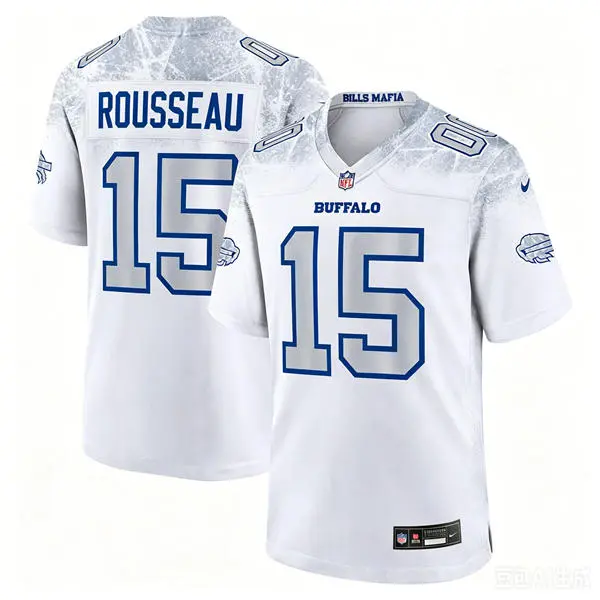 Mens Buffalo Bills #15 Gregory Rousseau White Nike Vapor F.U.S.E. Limited Rivalry Series Jersey
