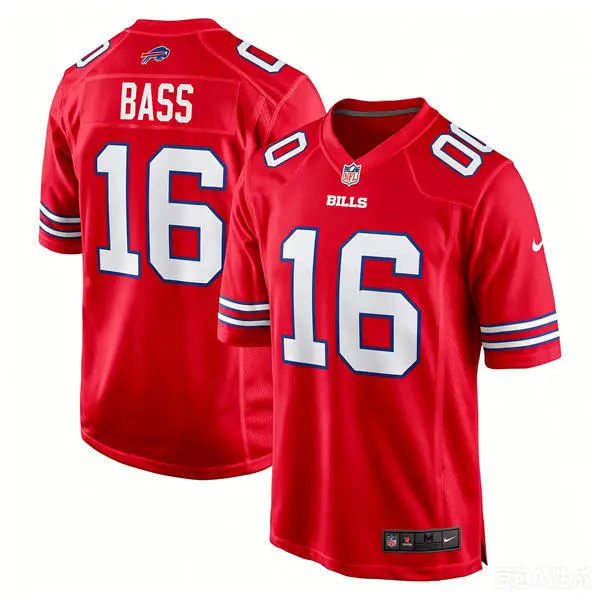 Mens Buffalo Bills #16 Tyler Bass Nike Red Alternate Vapor F.U.S.E. Limited Jersey