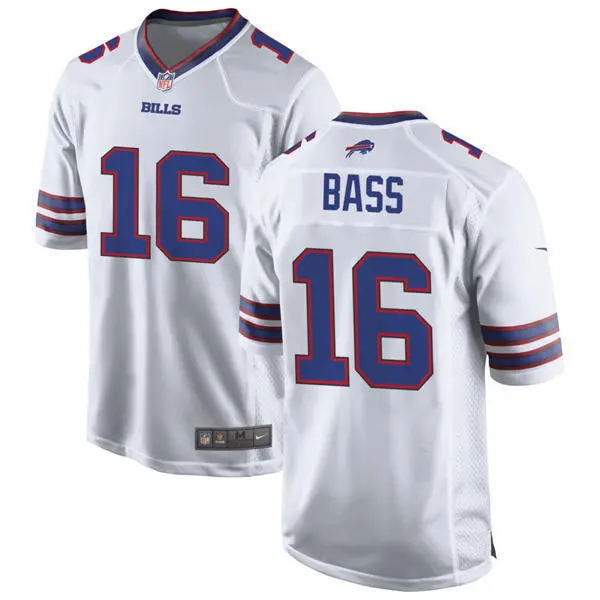 Mens Buffalo Bills #16 Tyler Bass Nike White Vapor Limited Jersey