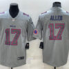 Mens Buffalo Bills #17 Josh Allen Gray Atmosphere Fashion Game Jersey