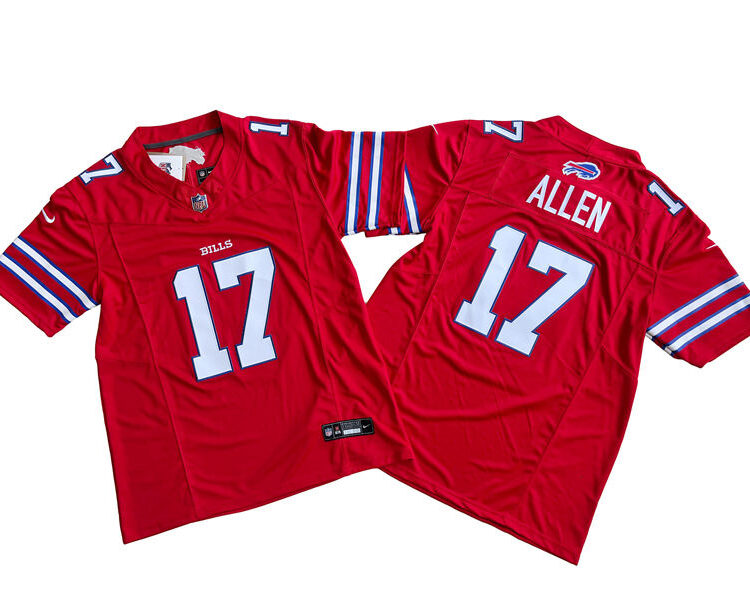 Men's Buffalo Bills #17 Josh Allen Nike Red Alternate Vapor F.U.S.E. Limited Jersey