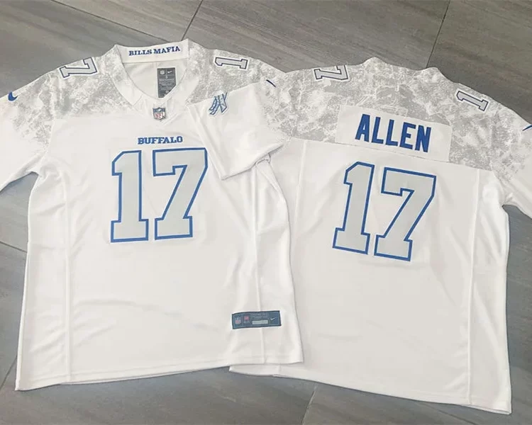 Mens Buffalo Bills #17 Josh Allen White Nike Vapor F.U.S.E. Limited Rivalry Series Jersey