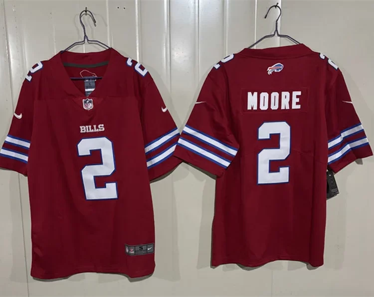 Mens Buffalo Bills #2 D.J. Moore Nike Red Alternate Vapor F.U.S.E. Limited Jersey