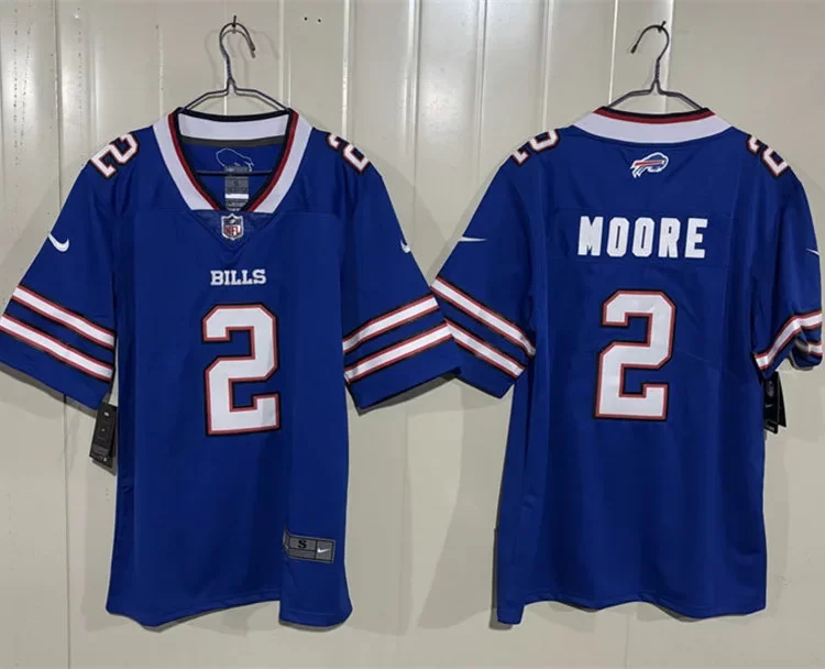 Mens Buffalo Bills #2 D.J. Moore Nike Royal Vapor F.U.S.E. Limited Jersey