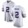 Mens Buffalo Bills #2 D.J. Moore Nike White Alternate Retro Vapor Limited Jersey