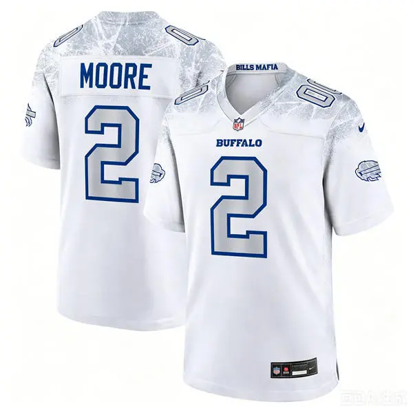 Mens Buffalo Bills #2 D.J. Moore White Nike Vapor F.U.S.E. Limited Rivalry Series Jersey