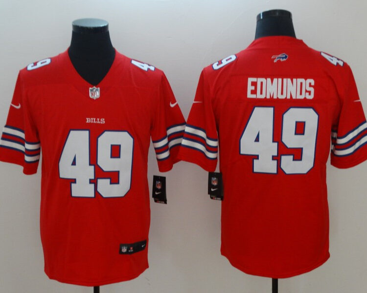 Men's Buffalo Bills #49 Tremaine Edmunds Nike Red Alternate Game Football Jersey