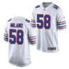 Mens Buffalo Bills #58 Matt Milano Nike White Alternate Retro Vapor Limited Jersey