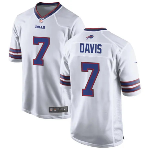 Mens Buffalo Bills #7 Ray Davis Nike White Vapor F.U.S.E. Limited Jersey