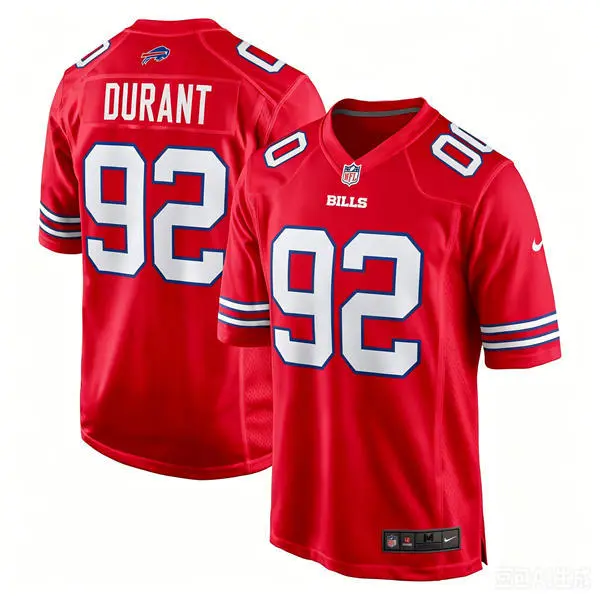 Mens Buffalo Bills #92 Zane Durant Nike Red Alternate Vapor F.U.S.E. Limited Jersey