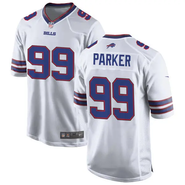 Mens Buffalo Bills #99 T.J. Parker Nike White Vapor F.U.S.E. Limited Jersey