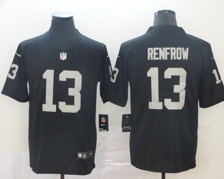Men's Las Vegas Raiders #13 Hunter Renfrow Nike Black Football Game Jersey
