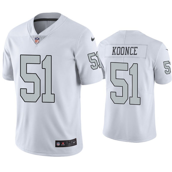 Mens Las Vegas Raiders #51 Malcolm Koonce Nike White Color Rush Legend Player Jersey