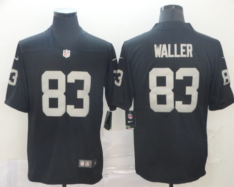 Men's Las Vegas Raiders #83 Darren Waller Nike Black Football Game Jersey