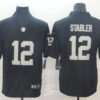Men's Las Vegas Raiders Retired Player #12 Ken Stabler Nike Black Football Game Jersey