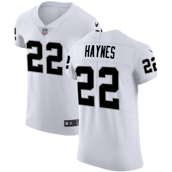 Mens Las Vegas Raiders Retired Player #22 Mike Haynes Nike White Vapor Untouchable Limited Player Jersey