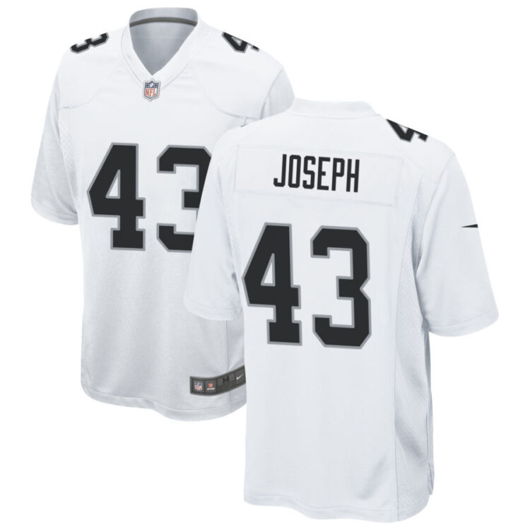 Mens Oakland Raiders #43 Karl Joseph Nike White Vapor Limited Jersey