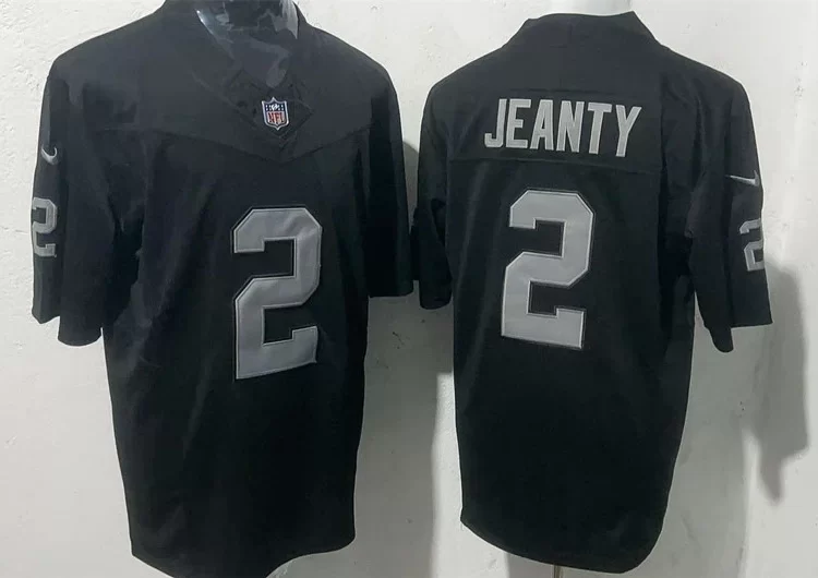 Men's Las Vegas Raiders #2 Ashton Jeanty Nike Black Vapor F.U.S.E. Limited Player Jersey