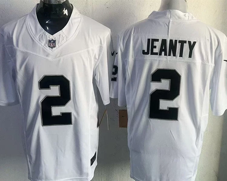 Men's Las Vegas Raiders #2 Ashton Jeanty Nike White Vapor F.U.S.E. Limited Jersey
