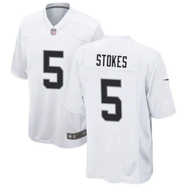 Men's Las Vegas Raiders #5 Eric Stokes Nike White Vapor F.U.S.E. Limited Player Jersey