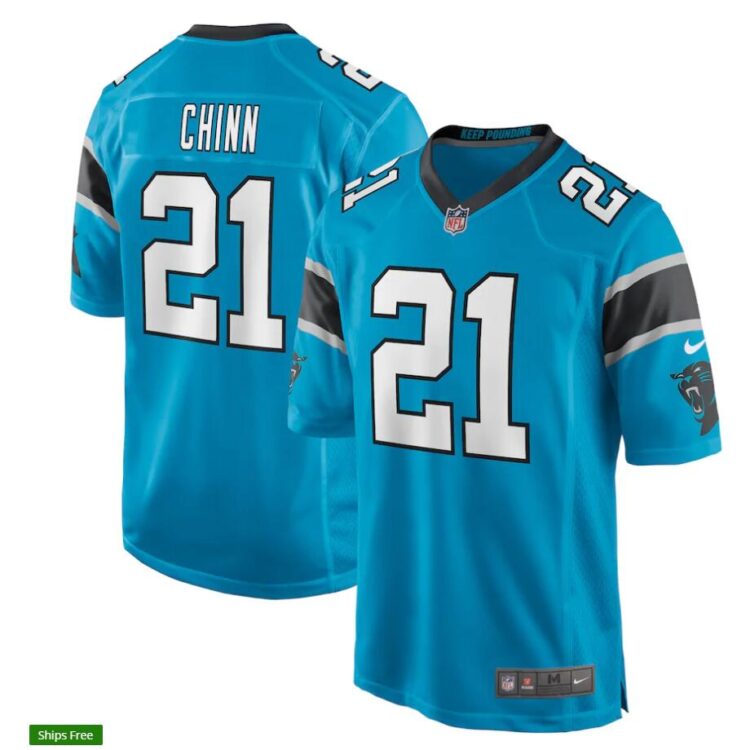 Men's Carolina Panthers #21 Jeremy Chinn Nike Blue Game Football Jersey