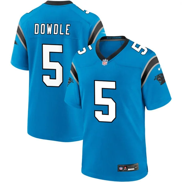 Mens Carolina Panthers #5 Rico Dowdle Nike Blue Alternate Vapor F.U.S.E. Limited Jersey