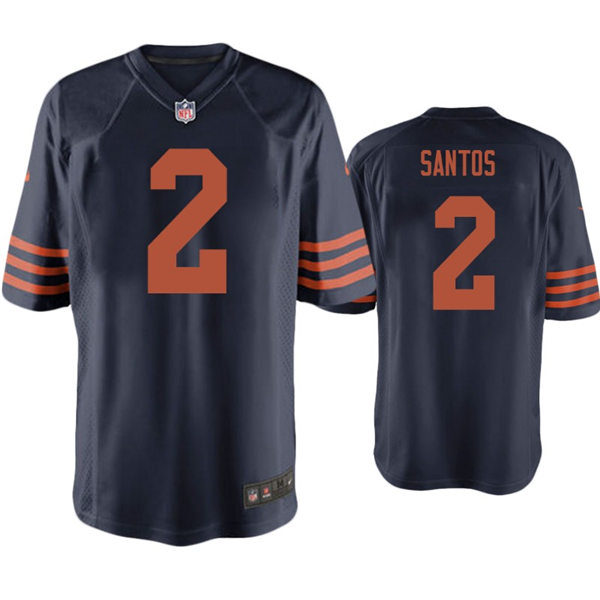 Mens Chicago Bears #2 Cairo Santos Nike Navy Orange Vapor Untouchable Limited Jersey
