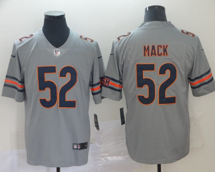 Men's Chicago Bears #52 Khalil Mack Nike Gray Inverted Legend Jersey