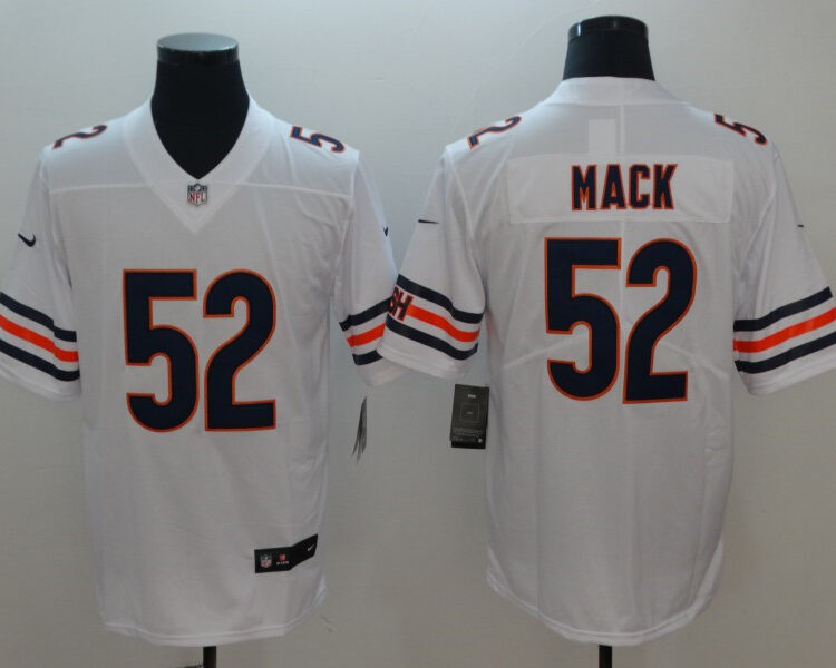 Men's Chicago Bears #52 Khalil Mack Nike White Vapor Limited Jersey