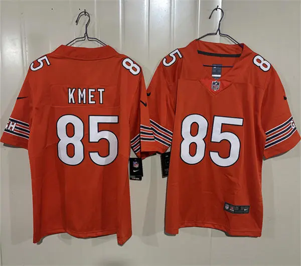 Mens Chicago Bears #85 Cole Kmet Nike Orange Alternate Untouchable Limited Jersey