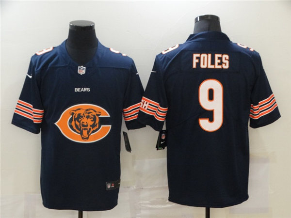 Men's Chicago Bears #9 Nick Foles Nike Navy Team Icon Jersey