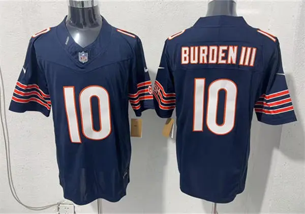 Mens Chicago Bears #10 Luther Burden III Nike Navy Vapor F.U.S.E. Limited Jersey