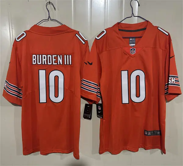 Mens Chicago Bears #10 Luther Burden III Nike Orange Alternate F.U.S.E. Limited Jersey