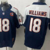 Mens Chicago Bears #18 Caleb Williams Navy White Gratitude F.U.S.E. Limited Jersey