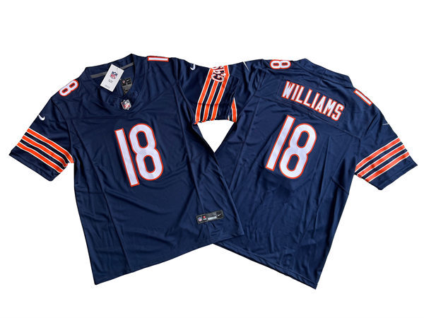 Mens Chicago Bears #18 Caleb Williams Nike Navy Vapor Untouchable Limited Jersey