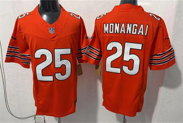 Mens Chicago Bears #25 Kyle Monangai Nike Orange Alternate F.U.S.E. Limited Jersey