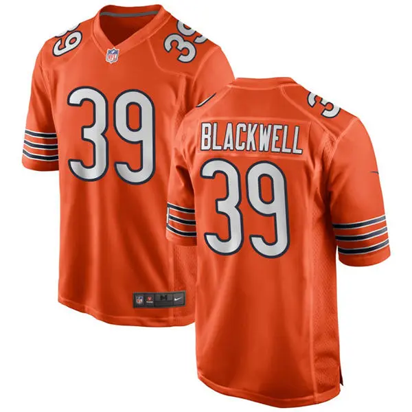 Mens Chicago Bears #39 Josh Blackwell Nike Orange Alternate F.U.S.E. Limited Jersey