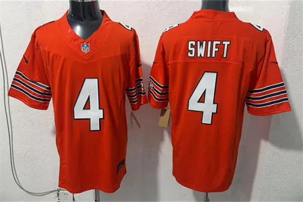 Mens Chicago Bears #4 D'Andre Swift Nike Orange Alternate F.U.S.E. Limited Jersey