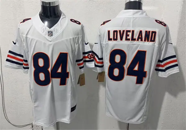 Mens Chicago Bears #84 Colston Loveland Nike White Vapor F.U.S.E. Limited Jersey